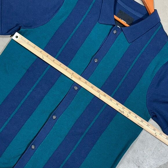 Vans Buttonwood Knit Polo Shirt Mens Medium Vertical Button Up Sweater - Picture 3 of 7